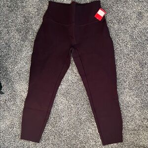 NWT SPANX large petite plum leggings
